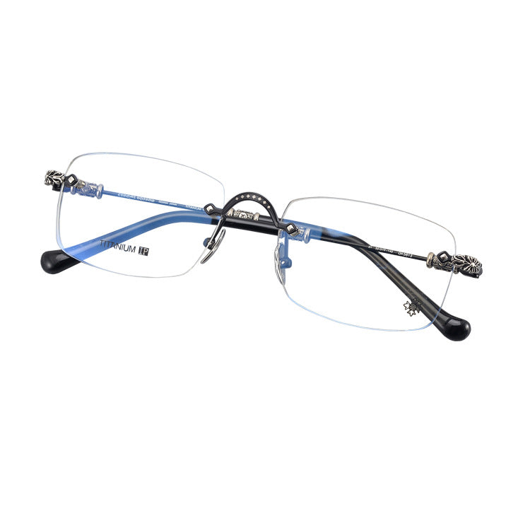 Chrome Hearts rimless pure titanium eyeglasses