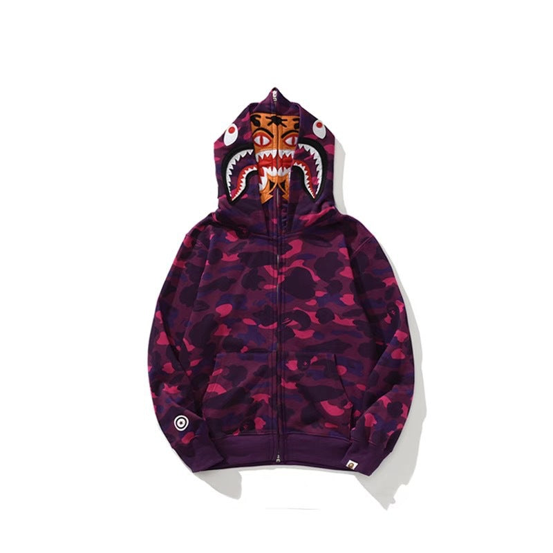 BAPE Shark camouflage jacket cardigan hooded