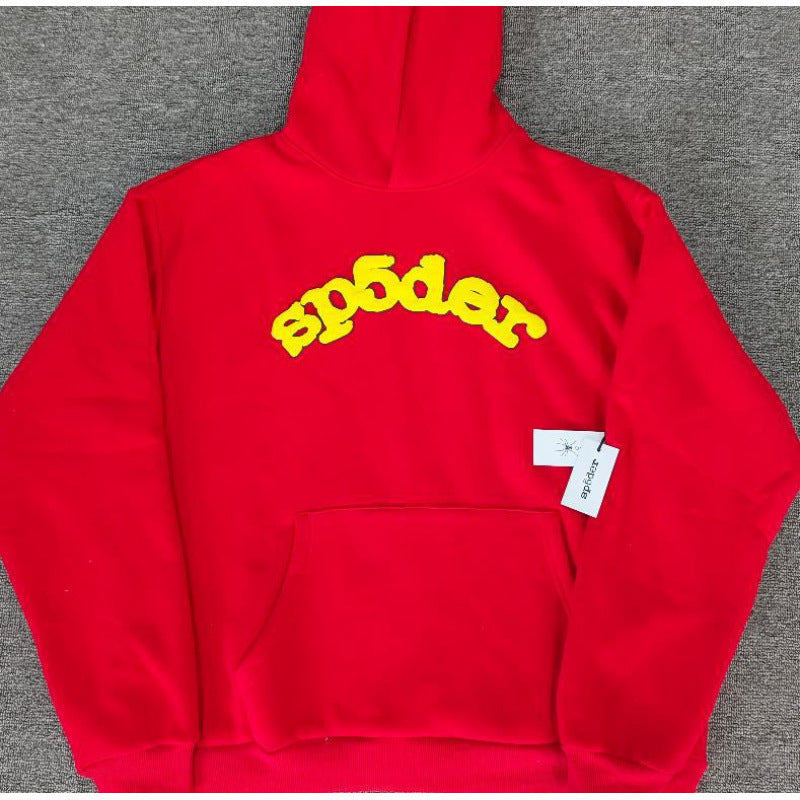 Sp5der Foam Print Spider Thick Fleece Hoodie