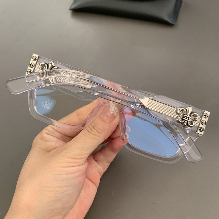 Chrome Hearts thick rimmed large frame no makeup glasses