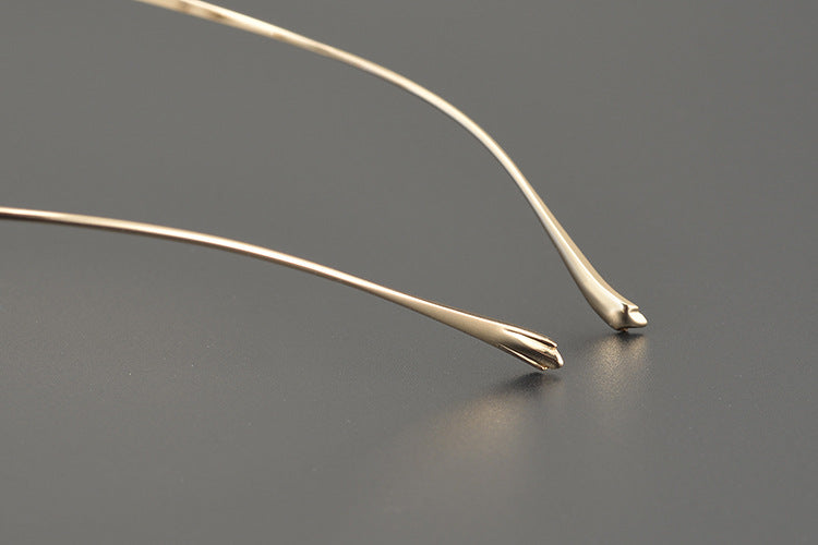 Handmade minimalist pure titanium fashion glasses