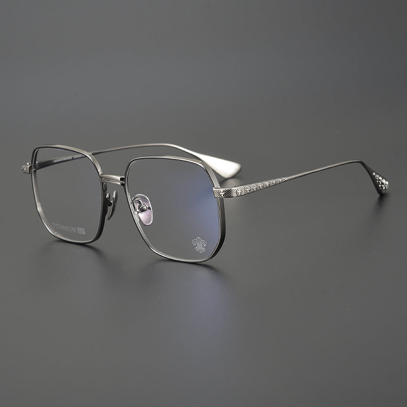 Chrome Hearts pure titanium glasses with cross carved frames