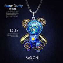 Creative Cyberpunk Duffy Bear Couple Necklace Sweatshirt Pendant-nowadaysfashion