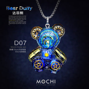 Creative Cyberpunk Duffy Bear Couple Necklace Sweatshirt Pendant-nowadaysfashion