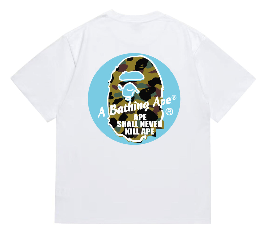 BAPE loose fit short-sleeved letter print t-shirt