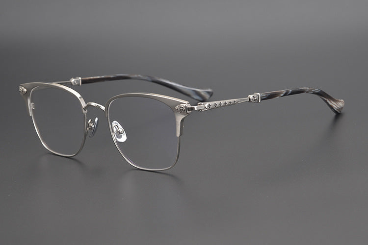 Chrome Hearts Handmade Cross-Shaped Square Eyeglass Frame