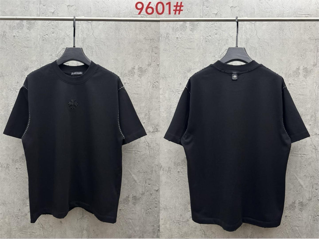 Chrome Hearts American style appliqué embroidered couple T-shirt