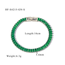 Stainless steel color zircon tennis chain