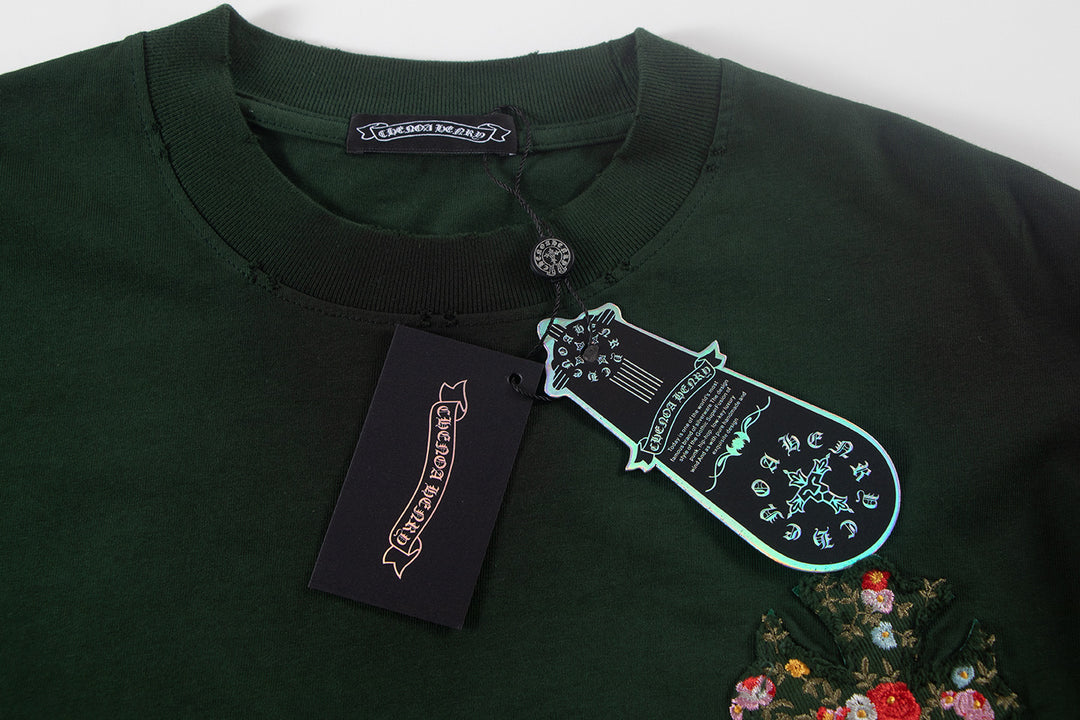 Chrome Hearts Flowers Filled with Crosses T-Shirt