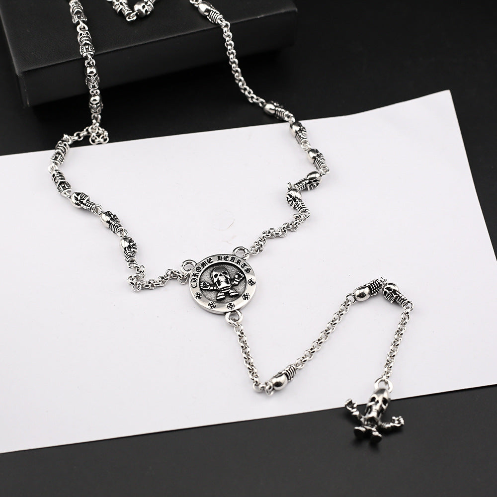 chrome hearts skull necklace