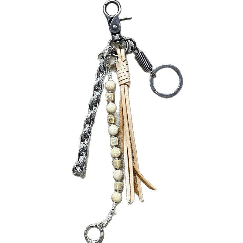 Retro-Elegant Hand-Woven Rope Keychain