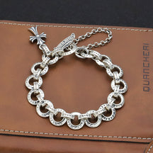 Cross chrome hearts ring bracelet