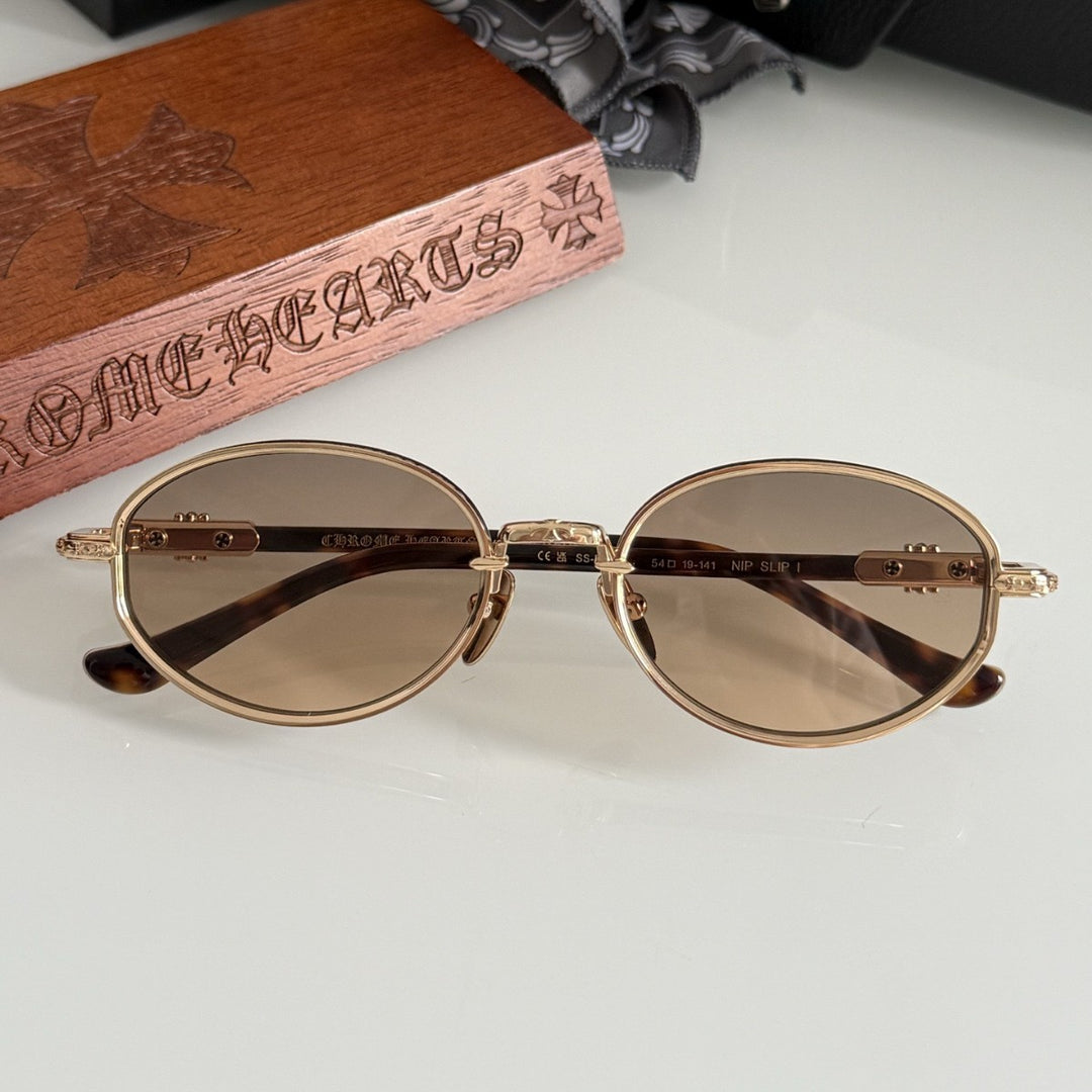 Chrome Hearts Oval Small Frame Futuristic Sunglasses