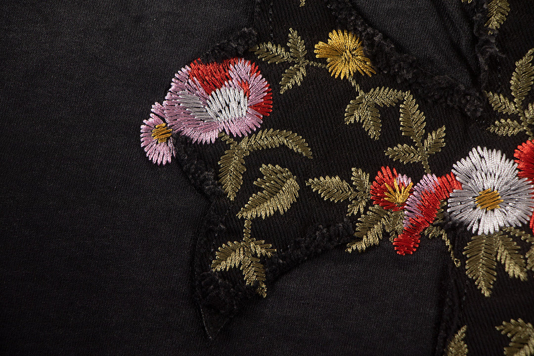 Chrome Hearts Flowers Filled with Crosses T-Shirt