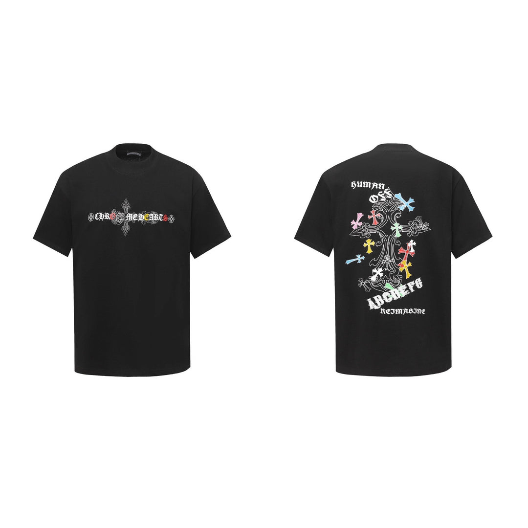 Chrome Hearts Personalized Cross Print Short-Sleeve T-Shirt