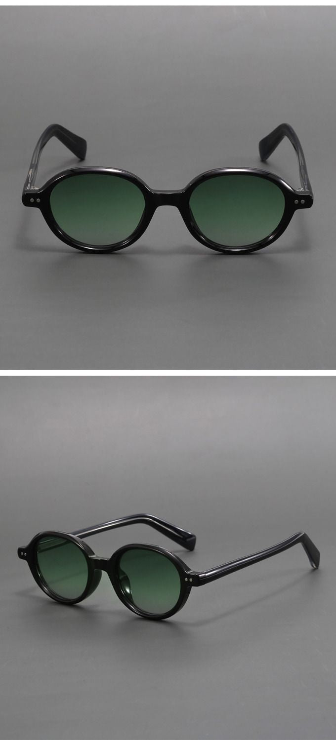 Retro oval shaped casual sun blocking sunglasses