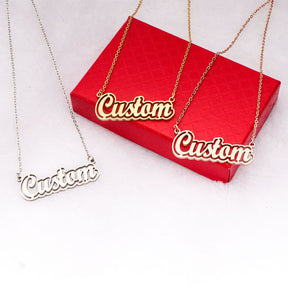 Customized hollow name necklace