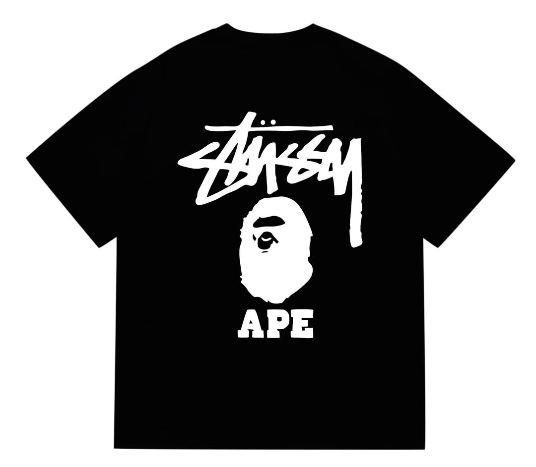 BAPE loose fit short-sleeved letter print t-shirt