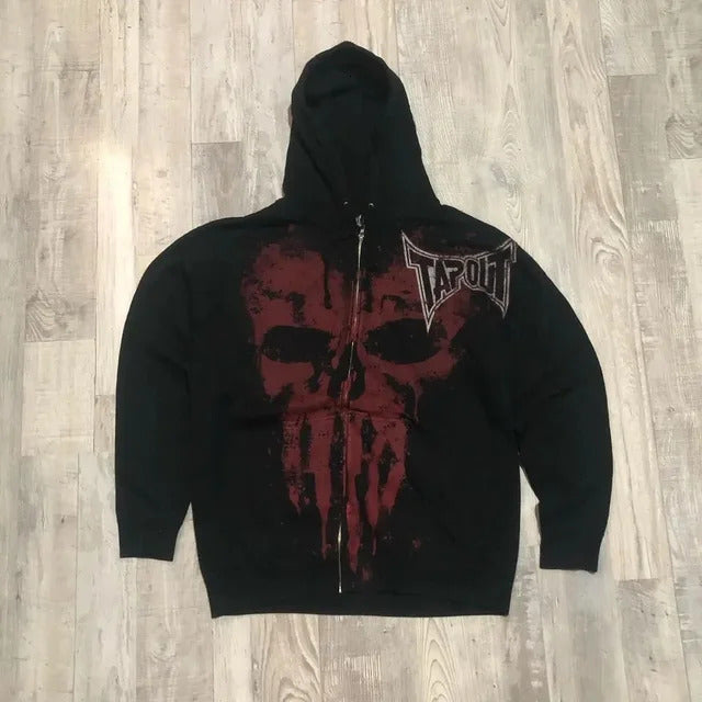 Gothic Rock Skull Bones Hoodie
