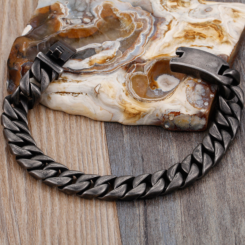 Minimalist titanium steel bracelet