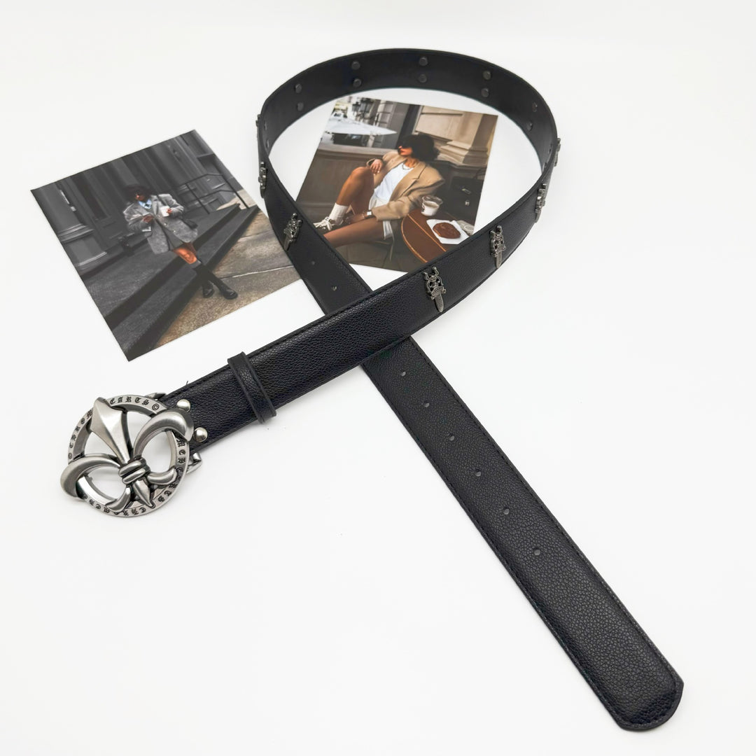 Chrome Hearts Classic Vine Belt with Dagger Stud Accents