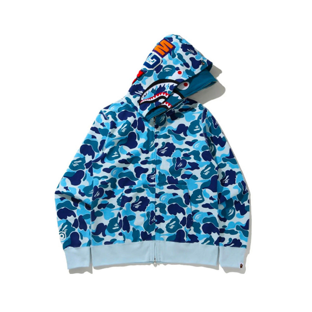 BAPE Shark camouflage jacket cardigan hooded