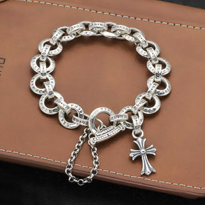 Cross chrome hearts ring bracelet