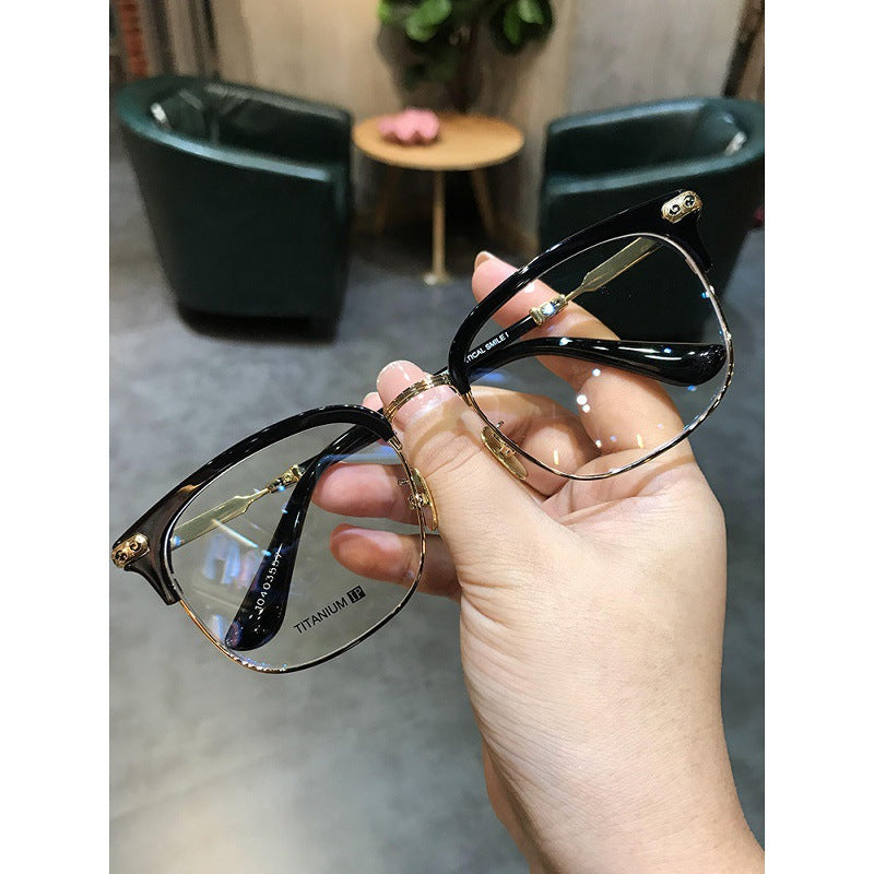 Chrome Hearts Browline Frames with Intricate Engraving