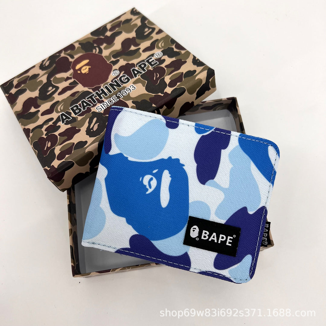 BAPE camouflage card holder wallet