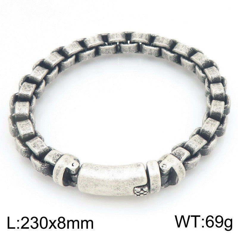 Retro simple stainless steel bracelet