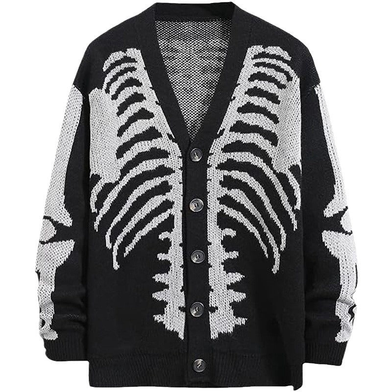 Halloween knitted cardigan sweater