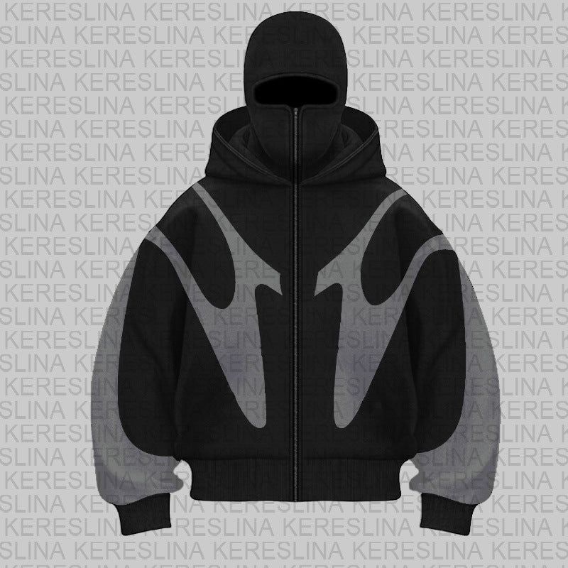Y2K double-hooded hooded sweatshirt