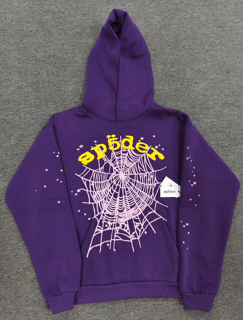 Sp5der Foam Print Spider Thick Fleece Hoodie
