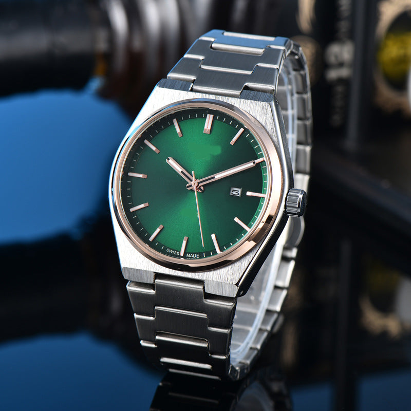Classic Simple and Generous Solid Steel strap Watch