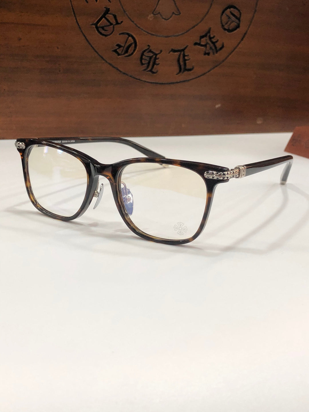 Chrome Hearts stylish thick rim square frame artistic glasses