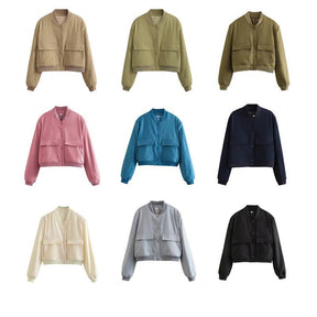 Large pocket short jacket