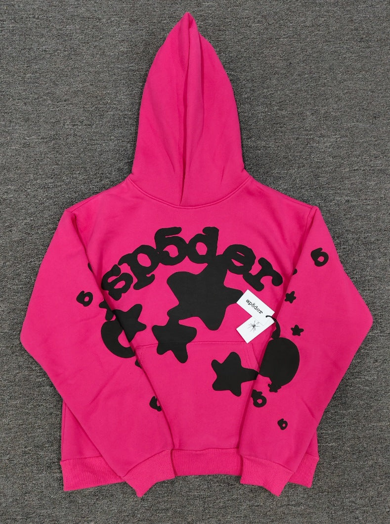 Sp5der Foam Print Spider Thick Fleece Hoodie
