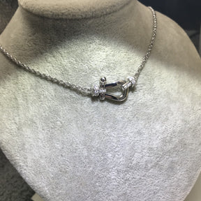 Diamond horseshoe necklace