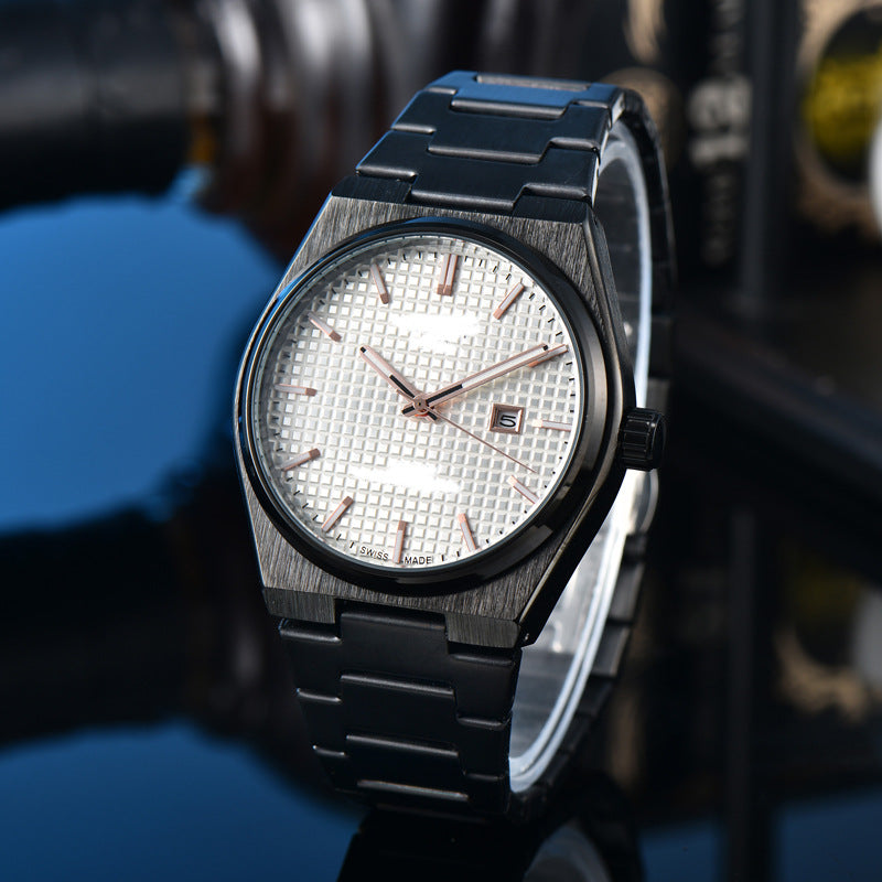 Classic Simple and Generous Solid Steel strap Watch