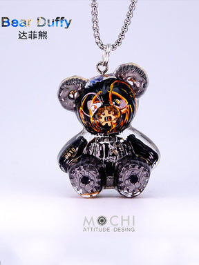 Creative Cyberpunk Duffy Bear Couple Necklace Sweatshirt Pendant-nowadaysfashion