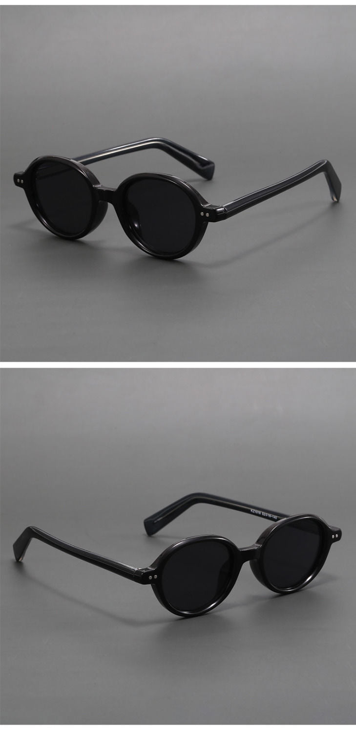 Retro oval shaped casual sun blocking sunglasses