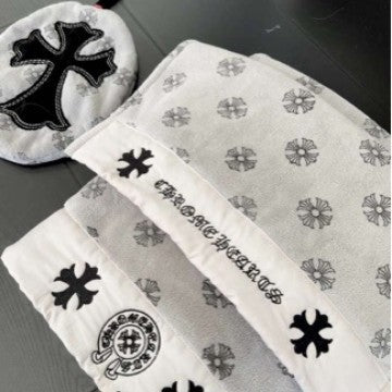 Chrome Hearts Coral Fleece Towel, Bath Towel, Head Wrap, Hair Drying Towel