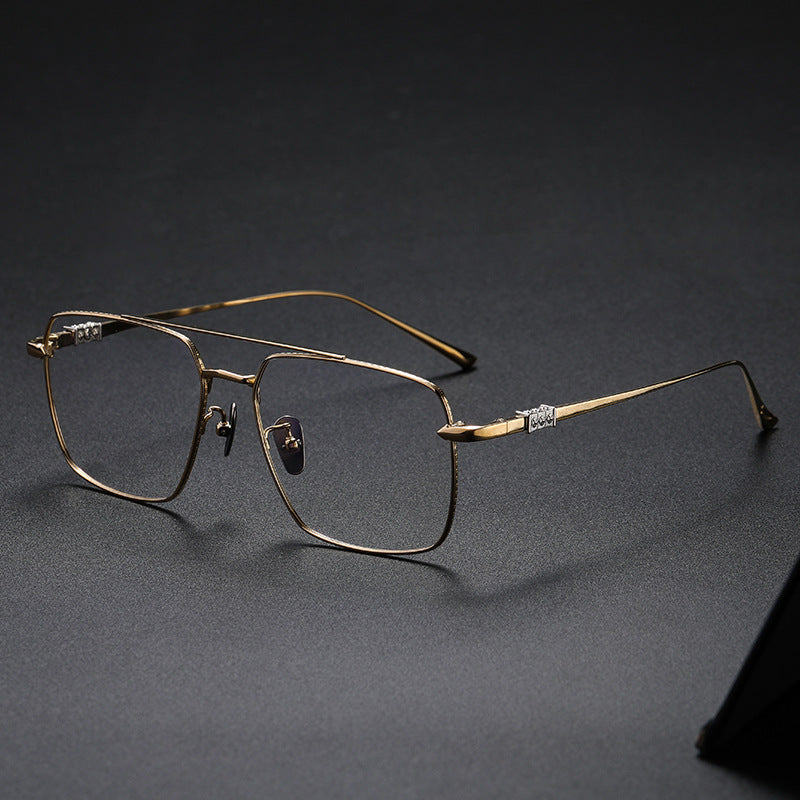 Chrome Hearts large-frame double-bridge eyeglasses