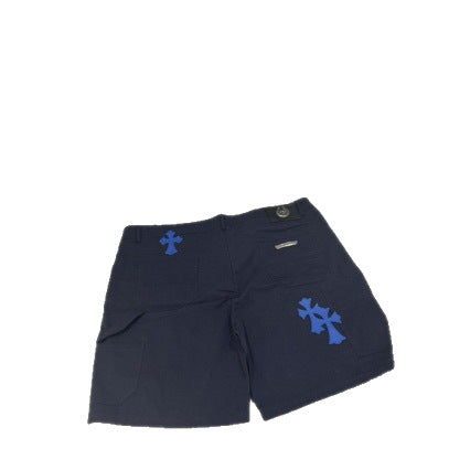 Chrome Hearts cross-patterned silver-plated buckle cargo shorts