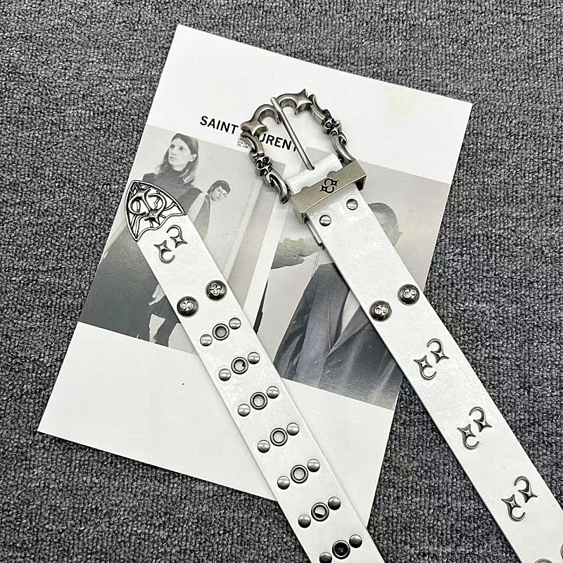 Trendy and stylish pin buckle studded belt