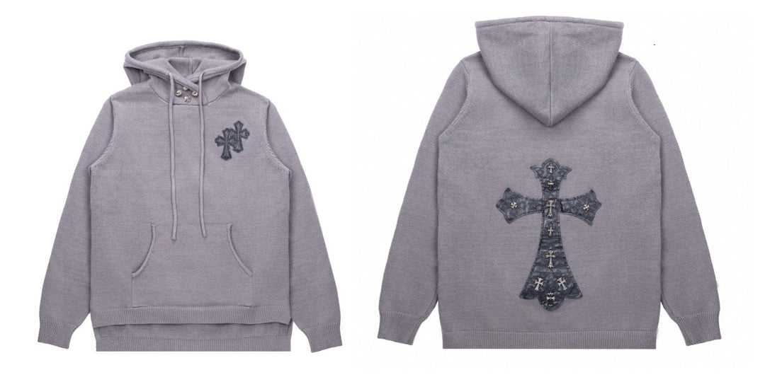 Chrome hearts cotton cross knitted sweater cardigan