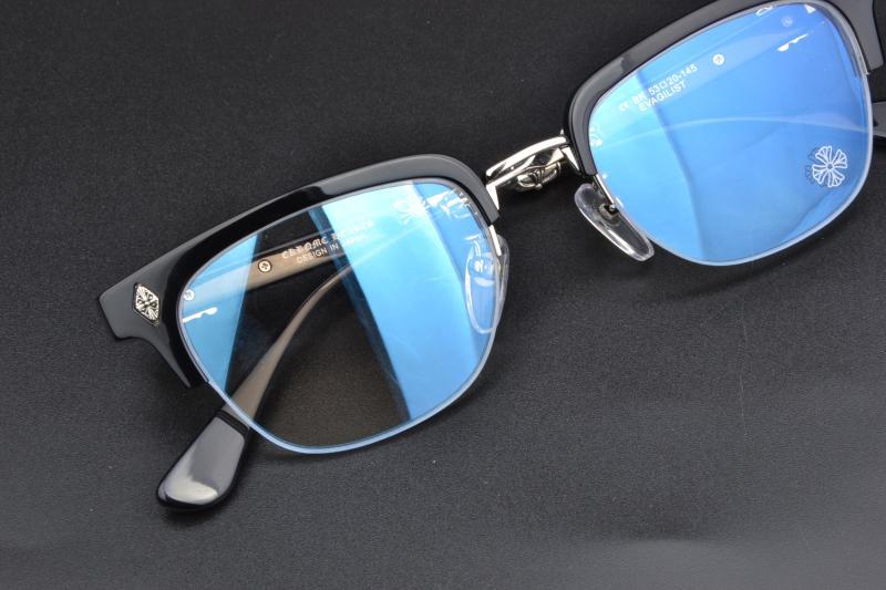 Chrome Hearts sword themed literary semi rimmed glasses