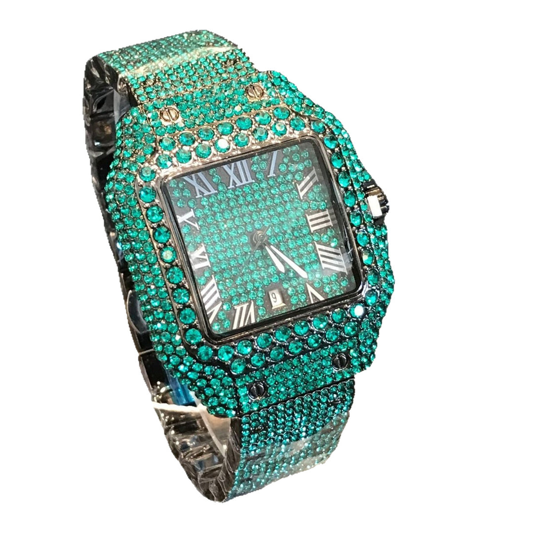 Hip hop full diamond men's watch