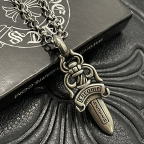 Small Chrome Hearts Dagger Necklace