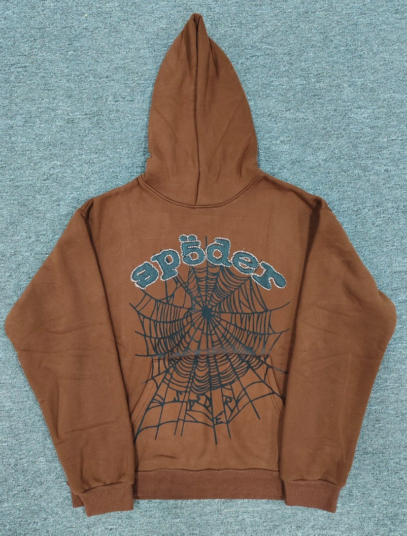 Sp5der Foam Print Spider Thick Fleece Hoodie